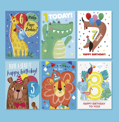 Illustrated cards for kids