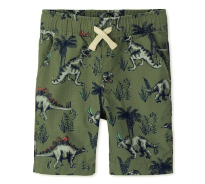 dinosaur pattern for kids shorts