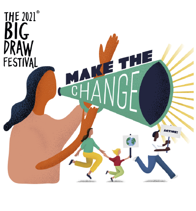 Illustration for Make the Change -the 2021 Big Draw Theme