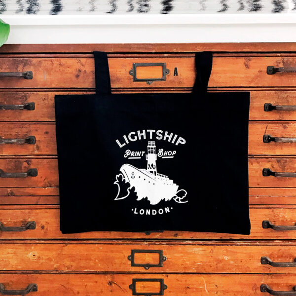 Lightship logo tote bag